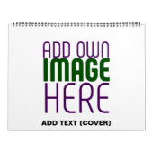 MODERN BEWERKBAAR EENVOUDIG WIT AFBEELDING TEKST S KALENDER (Hoes)