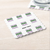 MODERN BEWERKBAAR EENVOUDIG WIT AFBEELDING TEKST S KARTONNEN ONDERZETTERS (Gebogen)