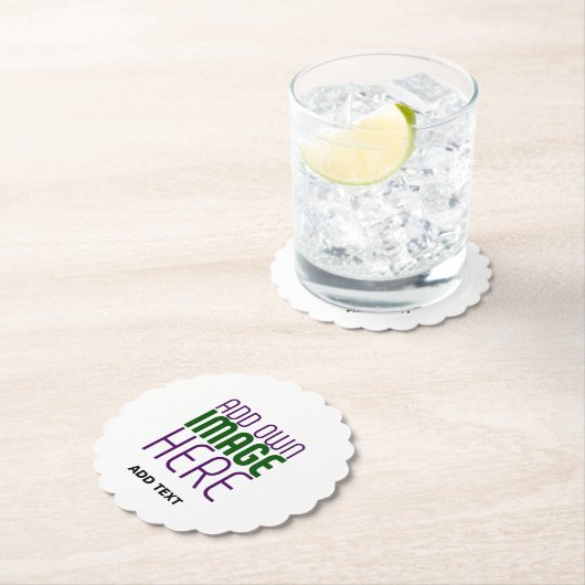 MODERN BEWERKBAAR EENVOUDIG WIT AFBEELDING TEKST S KARTONNEN ONDERZETTERS (Insitu)