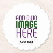 MODERN BEWERKBAAR EENVOUDIG WIT AFBEELDING TEKST S KARTONNEN ONDERZETTERS (Voorkant)