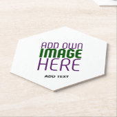 MODERN BEWERKBAAR EENVOUDIG WIT AFBEELDING TEKST S KARTONNEN ONDERZETTERS (Schuin)