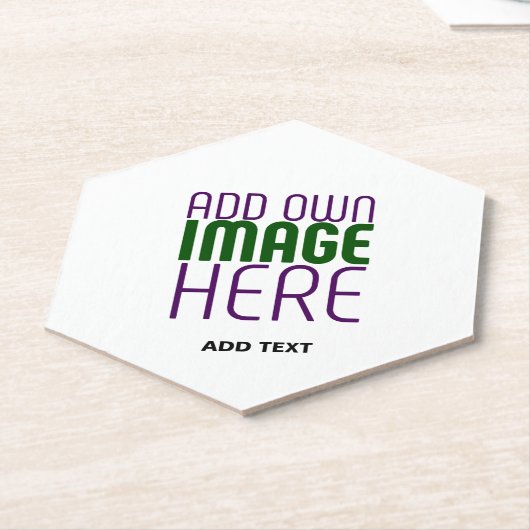 MODERN BEWERKBAAR EENVOUDIG WIT AFBEELDING TEKST S KARTONNEN ONDERZETTERS (Schuin)