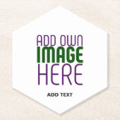 MODERN BEWERKBAAR EENVOUDIG WIT AFBEELDING TEKST S KARTONNEN ONDERZETTERS (Voorkant)