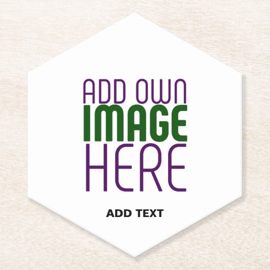 MODERN BEWERKBAAR EENVOUDIG WIT AFBEELDING TEKST S KARTONNEN ONDERZETTERS (Voorkant)