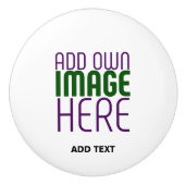 MODERN BEWERKBAAR EENVOUDIG WIT AFBEELDING TEKST S KERAMISCHE KNOP (Voorkant)