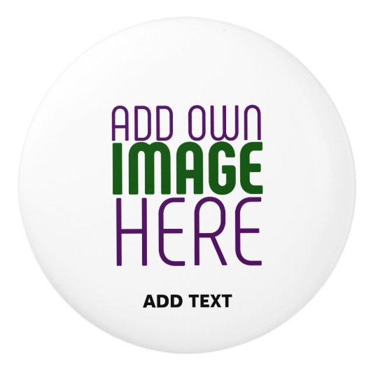 MODERN BEWERKBAAR EENVOUDIG WIT AFBEELDING TEKST S KERAMISCHE KNOP (Voorkant)