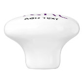 MODERN BEWERKBAAR EENVOUDIG WIT AFBEELDING TEKST S KERAMISCHE KNOP (Zijkant)