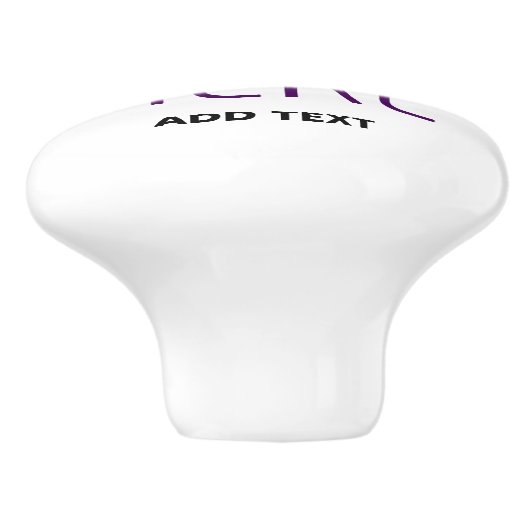 MODERN BEWERKBAAR EENVOUDIG WIT AFBEELDING TEKST S KERAMISCHE KNOP (Zijkant)