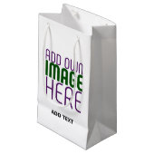 MODERN BEWERKBAAR EENVOUDIG WIT AFBEELDING TEKST S KLEIN CADEAUZAKJE (Voorkant Gekanteld)