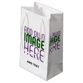 MODERN BEWERKBAAR EENVOUDIG WIT AFBEELDING TEKST S KLEIN CADEAUZAKJE (Achterkant Gekanteld)