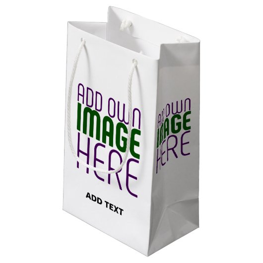 MODERN BEWERKBAAR EENVOUDIG WIT AFBEELDING TEKST S KLEIN CADEAUZAKJE (Achterkant Gekanteld)