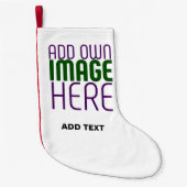 MODERN BEWERKBAAR EENVOUDIG WIT AFBEELDING TEKST S KLEINE KERSTSOK (Voorkant)