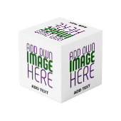 MODERN BEWERKBAAR EENVOUDIG WIT AFBEELDING TEKST S KUBUS (Achter hoekig)