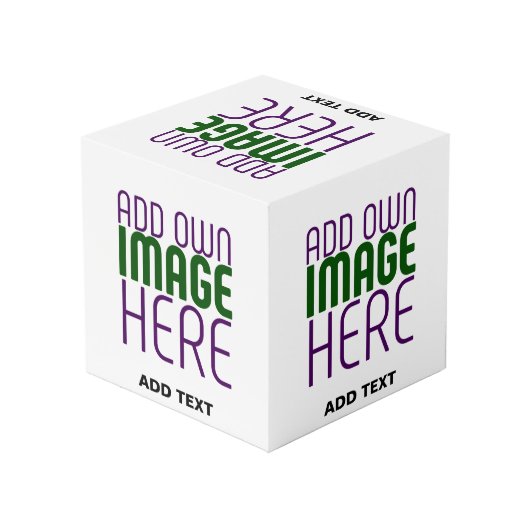 MODERN BEWERKBAAR EENVOUDIG WIT AFBEELDING TEKST S KUBUS (Achter hoekig)