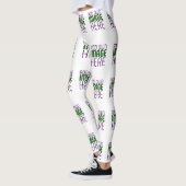 MODERN BEWERKBAAR EENVOUDIG WIT AFBEELDING TEKST S LEGGINGS (Links)