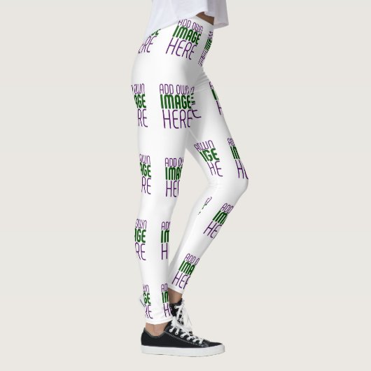MODERN BEWERKBAAR EENVOUDIG WIT AFBEELDING TEKST S LEGGINGS (Rechts)