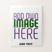 MODERN BEWERKBAAR EENVOUDIG WIT AFBEELDING TEKST S LEGPUZZEL (Verticaal)