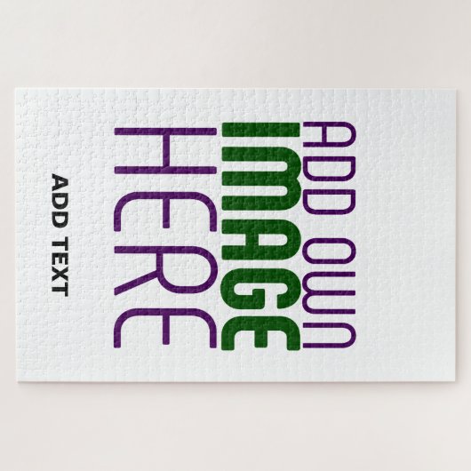 MODERN BEWERKBAAR EENVOUDIG WIT AFBEELDING TEKST S LEGPUZZEL (Horizontaal)