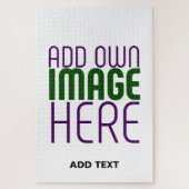 MODERN BEWERKBAAR EENVOUDIG WIT AFBEELDING TEKST S LEGPUZZEL (Verticaal)