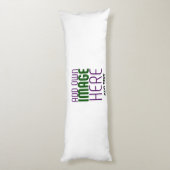 MODERN BEWERKBAAR EENVOUDIG WIT AFBEELDING TEKST S LICHAAMSKUSSEN (Achterkant (Verticaal))