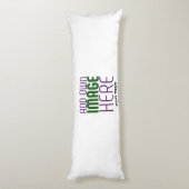 MODERN BEWERKBAAR EENVOUDIG WIT AFBEELDING TEKST S LICHAAMSKUSSEN (Achterkant (Verticaal))