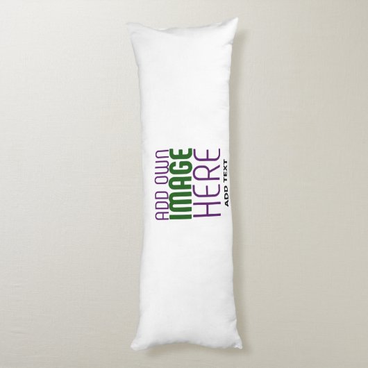 MODERN BEWERKBAAR EENVOUDIG WIT AFBEELDING TEKST S LICHAAMSKUSSEN (Achterkant (Verticaal))