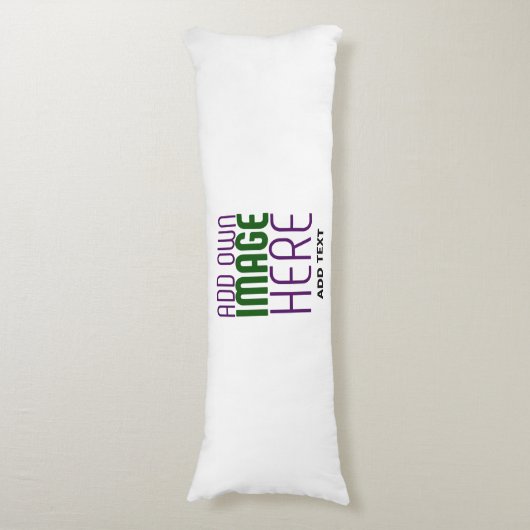 MODERN BEWERKBAAR EENVOUDIG WIT AFBEELDING TEKST S LICHAAMSKUSSEN (Voorkant Verticaal)