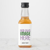 MODERN BEWERKBAAR EENVOUDIG WIT AFBEELDING TEKST S LIKEURFLES ETIKET (Voorkant)