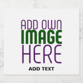 MODERN BEWERKBAAR EENVOUDIG WIT AFBEELDING TEKST S LIKEURFLES ETIKET (Enkel label)