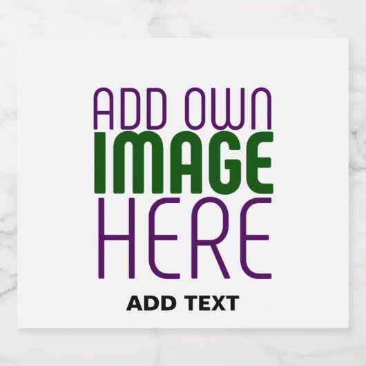 MODERN BEWERKBAAR EENVOUDIG WIT AFBEELDING TEKST S LIKEURFLES ETIKET (Enkel label)