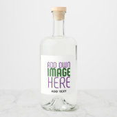MODERN BEWERKBAAR EENVOUDIG WIT AFBEELDING TEKST S LIKEURFLES ETIKET (Voorkant)