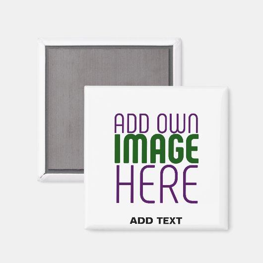 MODERN BEWERKBAAR EENVOUDIG WIT AFBEELDING TEKST S MAGNEET (Voorkant / Achterkant)