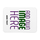 MODERN BEWERKBAAR EENVOUDIG WIT AFBEELDING TEKST S MAGNEET (Horizontaal)