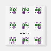 MODERN BEWERKBAAR EENVOUDIG WIT AFBEELDING TEKST S MAGNEET (Voorkant)