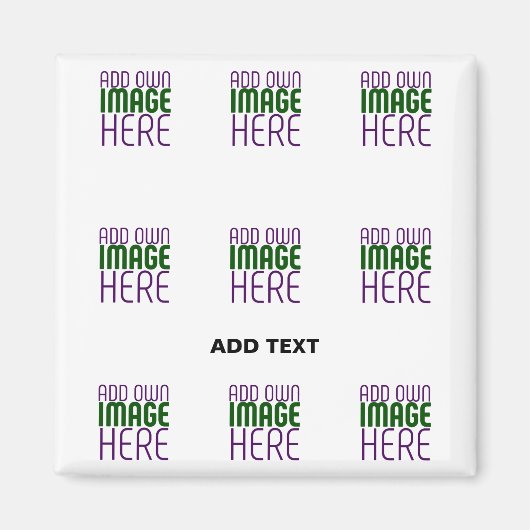 MODERN BEWERKBAAR EENVOUDIG WIT AFBEELDING TEKST S MAGNEET (Voorkant)