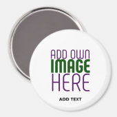 MODERN BEWERKBAAR EENVOUDIG WIT AFBEELDING TEKST S MAGNEET (Voorkant / Achterkant)