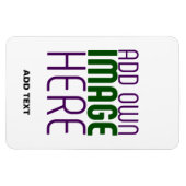 MODERN BEWERKBAAR EENVOUDIG WIT AFBEELDING TEKST S MAGNEET (Horizontaal)