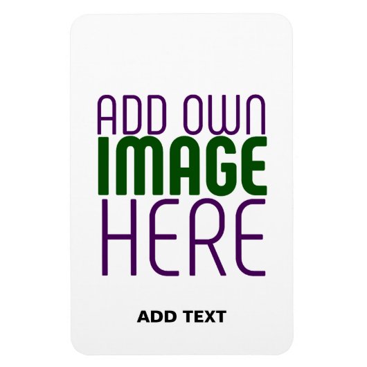 MODERN BEWERKBAAR EENVOUDIG WIT AFBEELDING TEKST S MAGNEET (Verticaal)