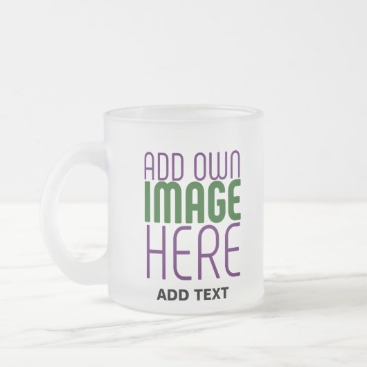 MODERN BEWERKBAAR EENVOUDIG WIT AFBEELDING TEKST S MATGLAS KOFFIEMOK (Links)