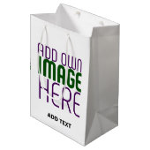 MODERN BEWERKBAAR EENVOUDIG WIT AFBEELDING TEKST S MEDIUM CADEAUZAKJE (Voorkant Gekanteld)