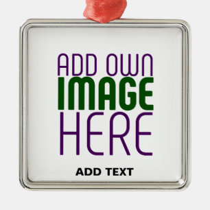 MODERN BEWERKBAAR EENVOUDIG WIT AFBEELDING TEKST S METALEN ORNAMENT