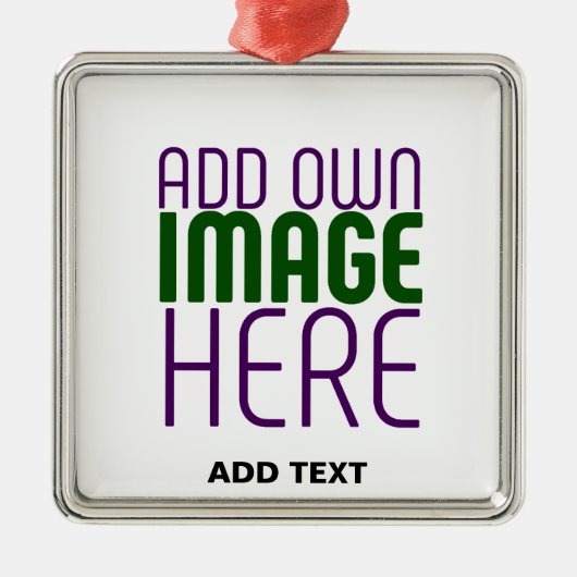 MODERN BEWERKBAAR EENVOUDIG WIT AFBEELDING TEKST S METALEN ORNAMENT (Voorkant)