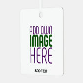 MODERN BEWERKBAAR EENVOUDIG WIT AFBEELDING TEKST S METALEN ORNAMENT (Voorkant links)