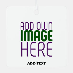 MODERN BEWERKBAAR EENVOUDIG WIT AFBEELDING TEKST S METALEN ORNAMENT