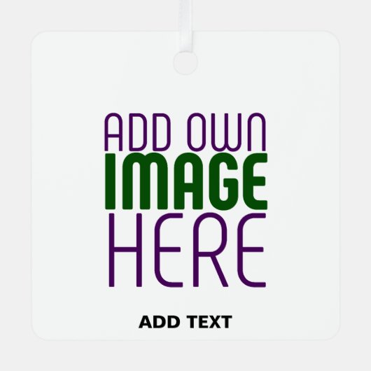 MODERN BEWERKBAAR EENVOUDIG WIT AFBEELDING TEKST S METALEN ORNAMENT (Voorkant)