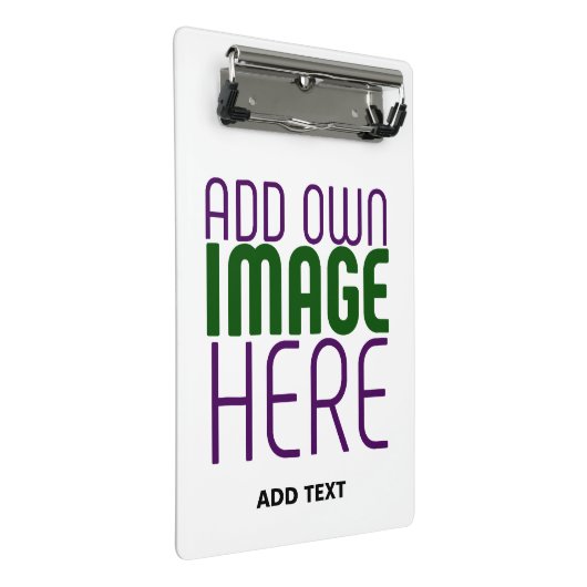 MODERN BEWERKBAAR EENVOUDIG WIT AFBEELDING TEKST S MINI KLEMBORD (Schuin)