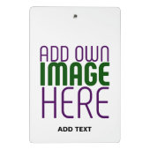 MODERN BEWERKBAAR EENVOUDIG WIT AFBEELDING TEKST S MINI KLEMBORD (Achterkant)