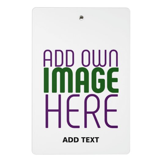 MODERN BEWERKBAAR EENVOUDIG WIT AFBEELDING TEKST S MINI KLEMBORD (Achterkant)