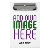 MODERN BEWERKBAAR EENVOUDIG WIT AFBEELDING TEKST S MINI KLEMBORD (Voorkant)