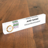 MODERN BEWERKBAAR EENVOUDIG WIT AFBEELDING TEKST S NAAMBORDJE (Zijkant)